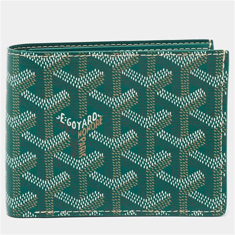 goyard mens wallet green|goyard zipper wallet.